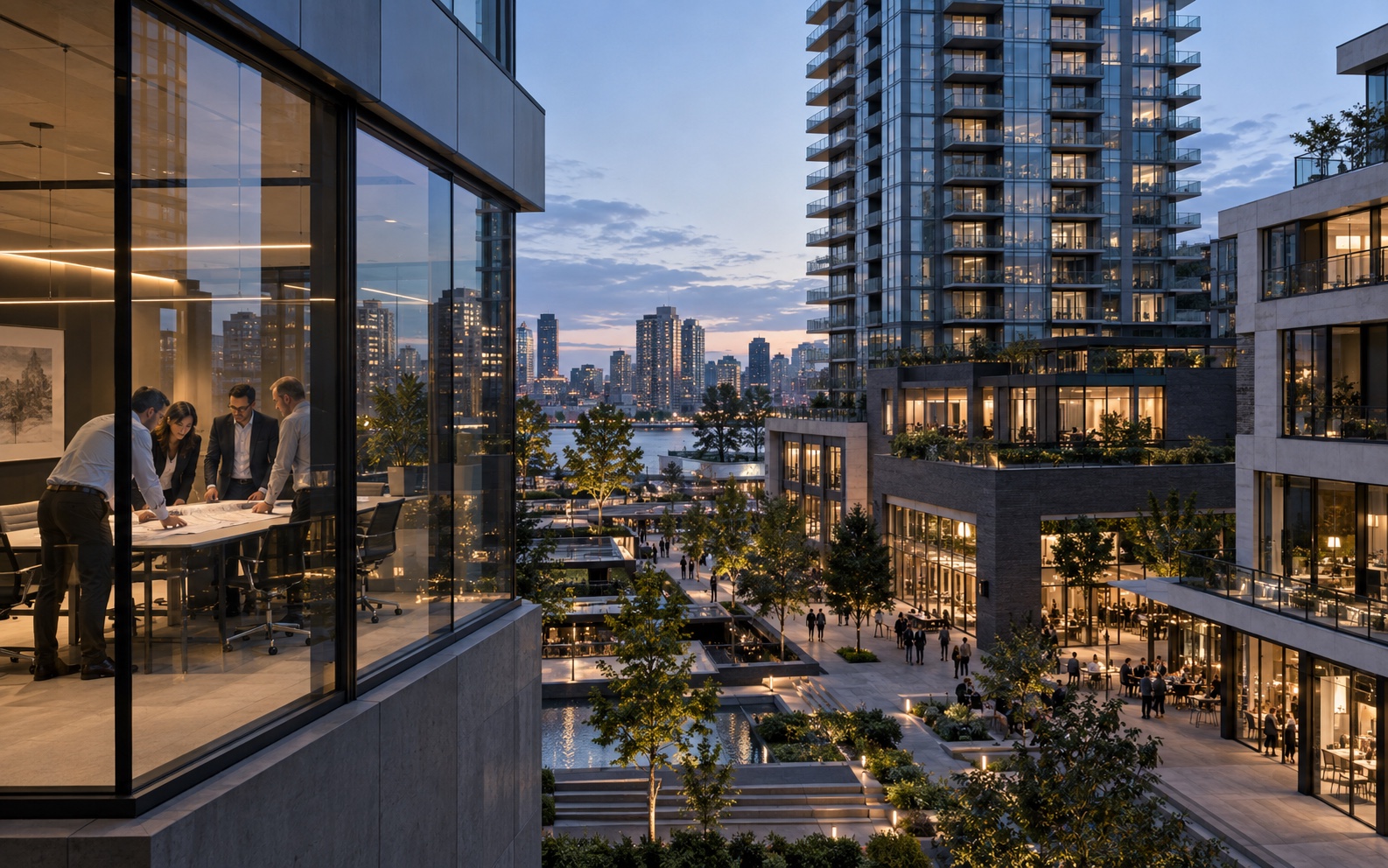 Mixed-use real estate development under professional due diligence